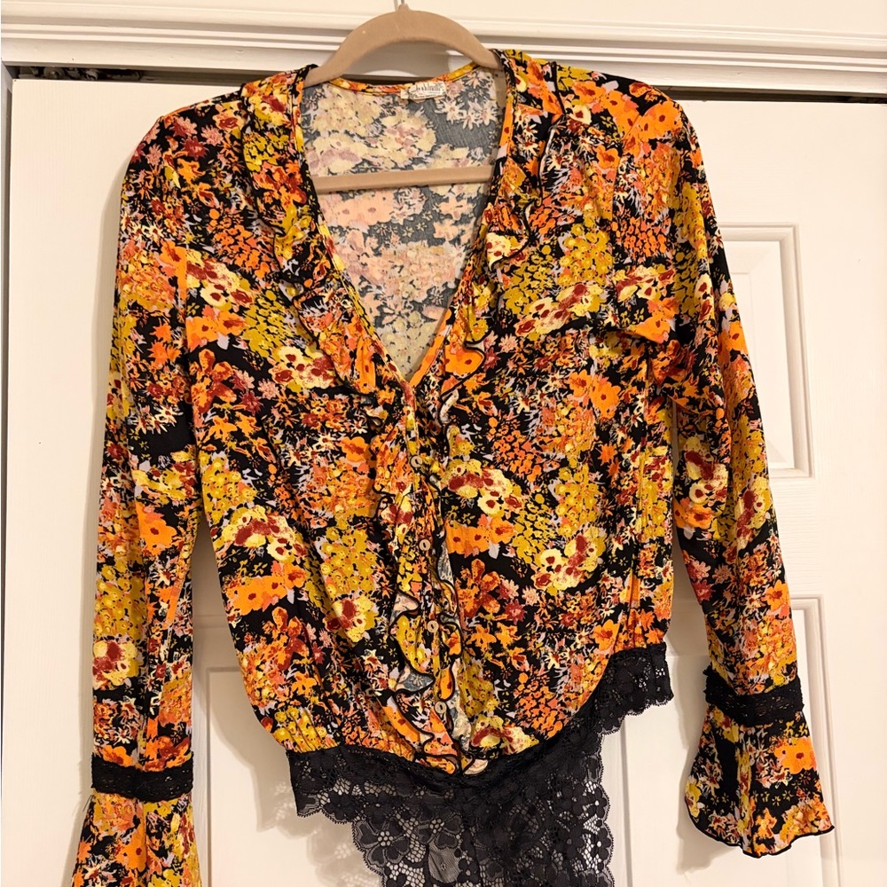 Free people heat wave bodysuit, XS